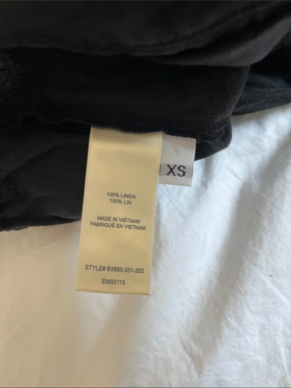 Cloth & Stone black 100% linen belted waist Shorts NWT